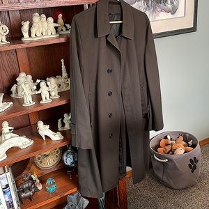 VINTAGE Alligator Gold Label Olive Rain Coat  Size 40R